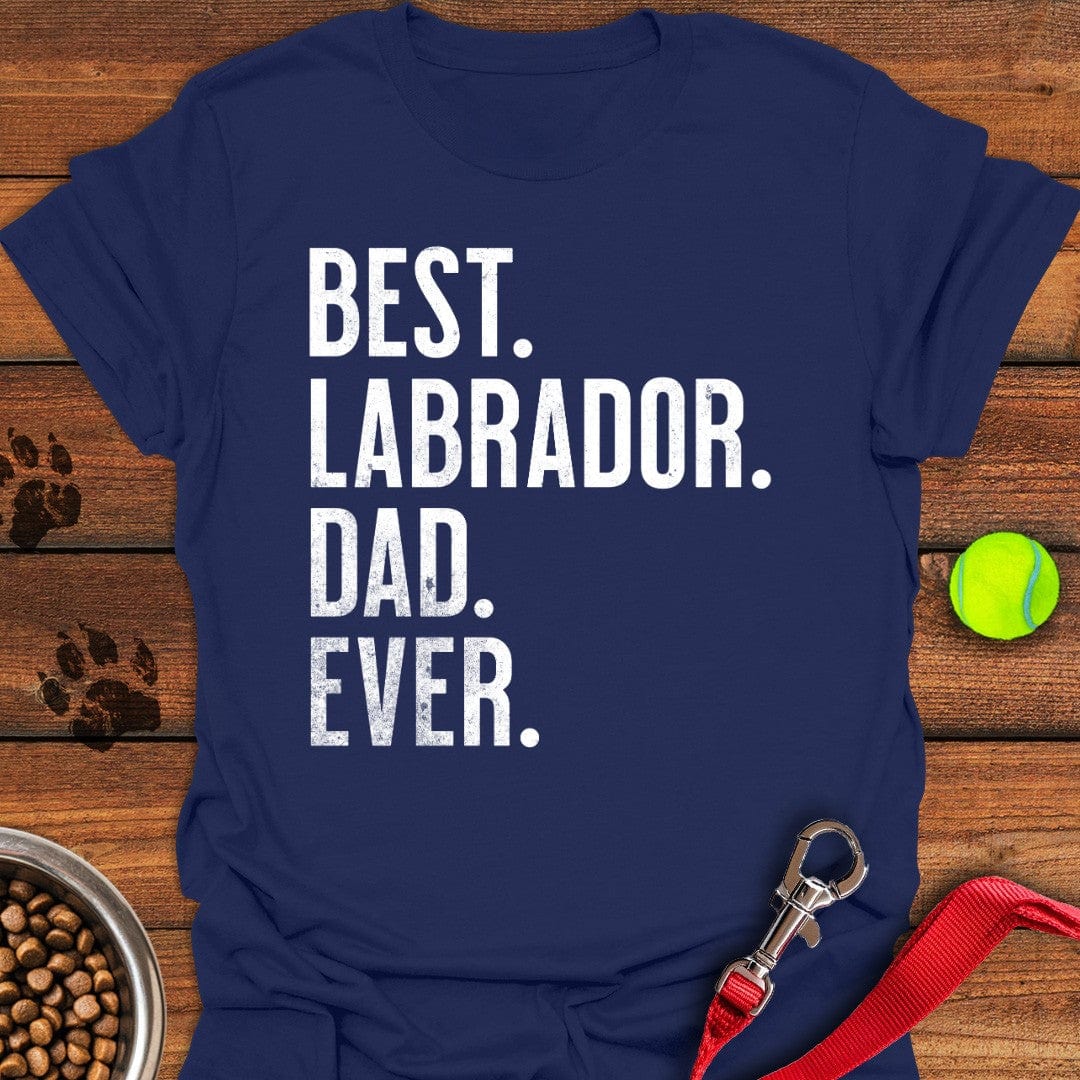 Best Labrador Dad Ever T-Shirt Navy