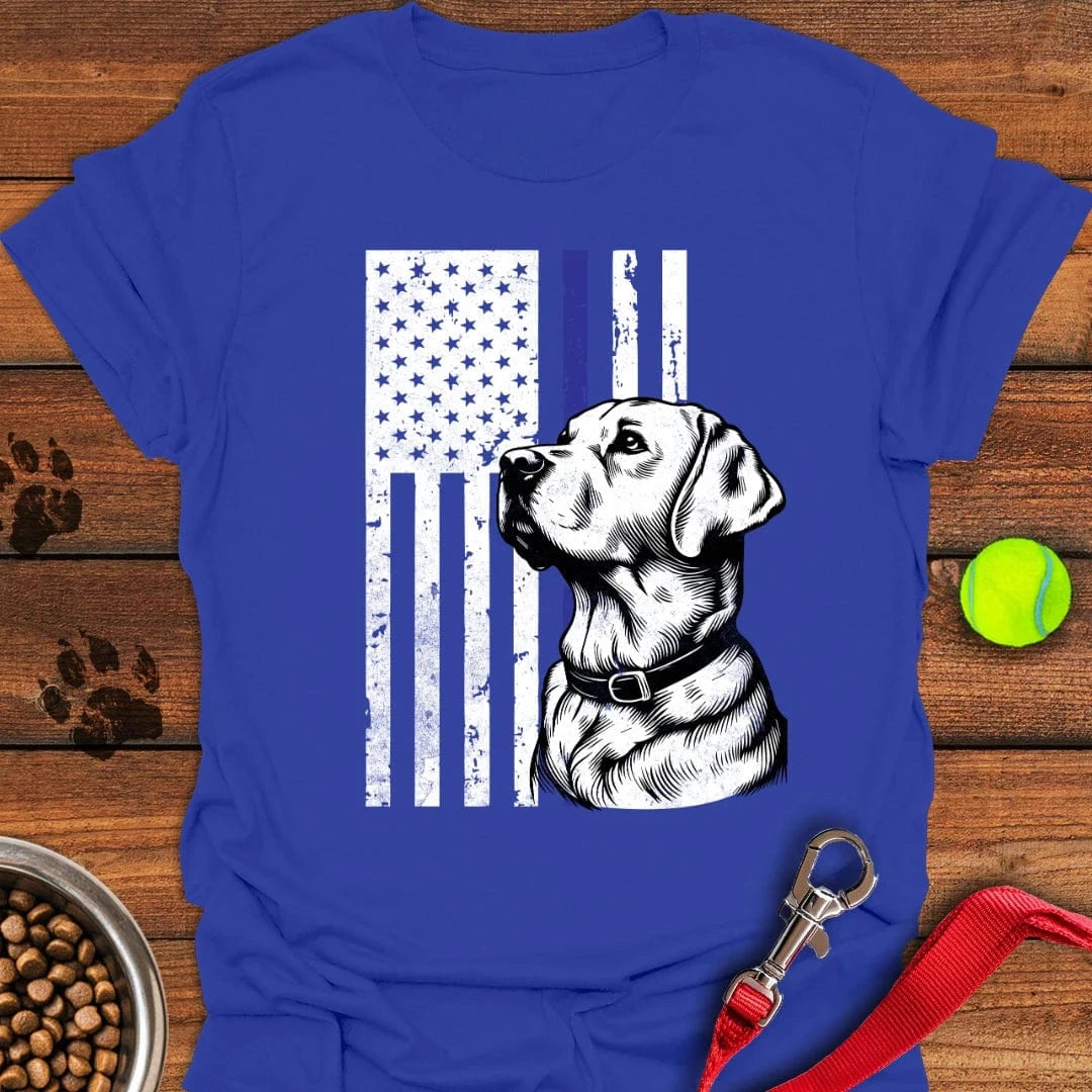 Thin Blue Line Police Labrador T-Shirt Royal
