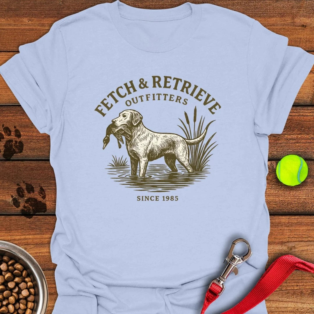 Fetch & Retrieve Labrador T-Shirt Light Blue