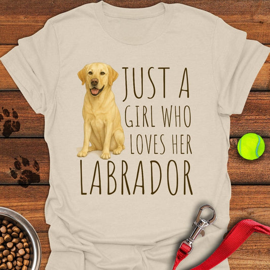 Just a Girl Who Loves Her Labrador T-Shirt Natural