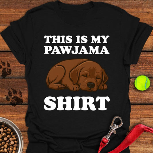 Chocolate Labrador Pajama T-Shirt Black