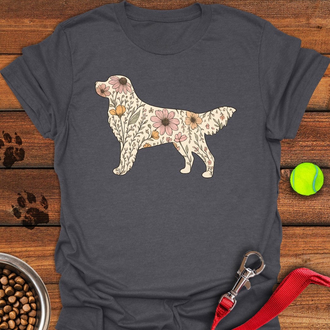 Flower SIlhouette Labrador T-Shirt