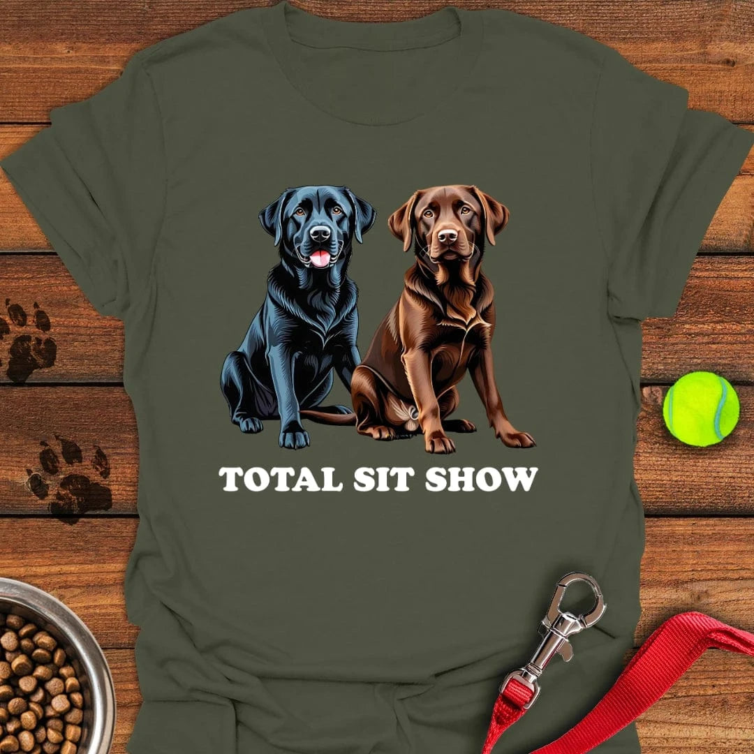 Funny Chocolate & Black T-Shirt Military Green