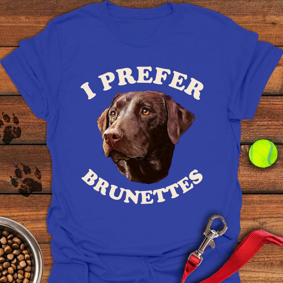 I Prefer Brunettes Labrador T-Shirt Royal