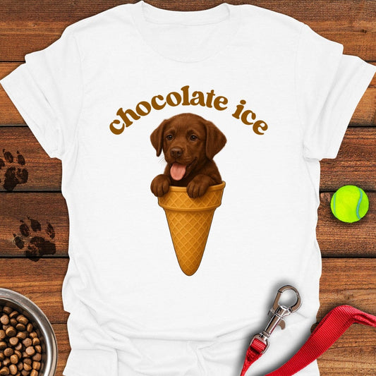 Chocolate Ice Labrador Puppy T-Shirt White