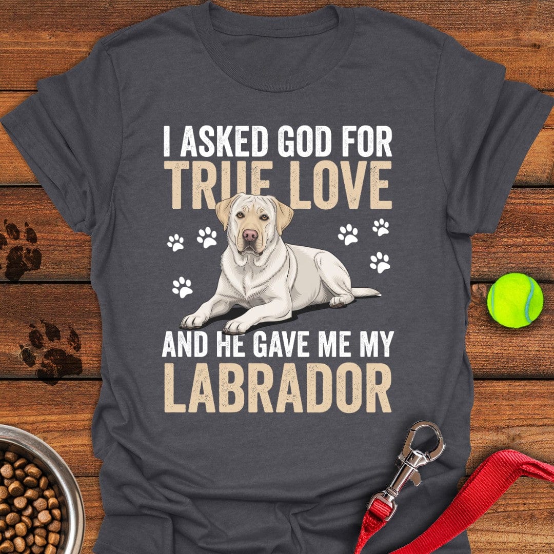 True Love Labrador T-Shirt Dark Heather