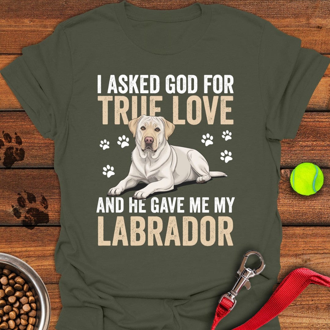 True Love Labrador T-Shirt Military Green