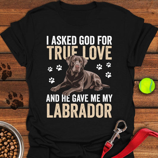 True Love Labrador T-Shirt Black