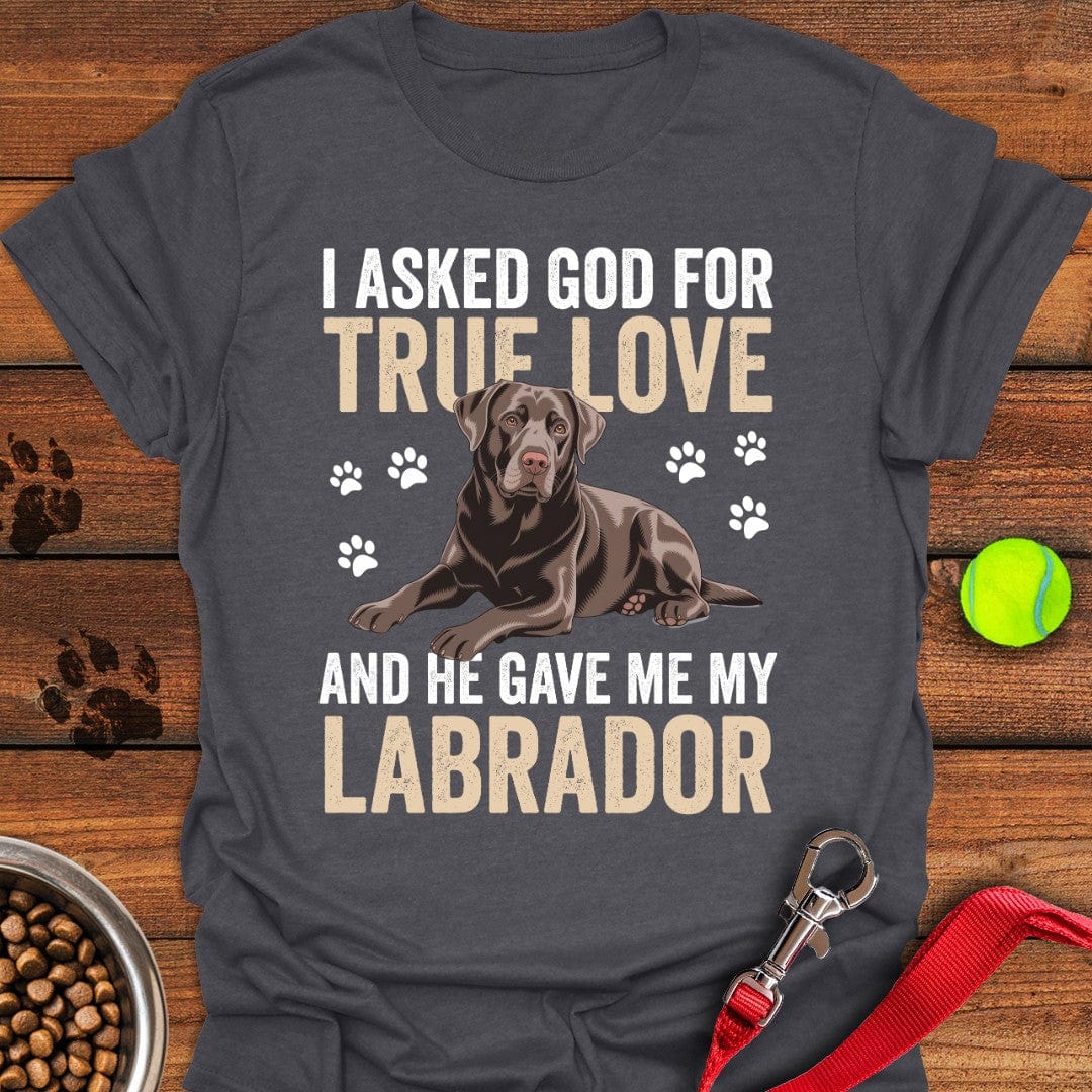 True Love Labrador T-Shirt Dark Heather