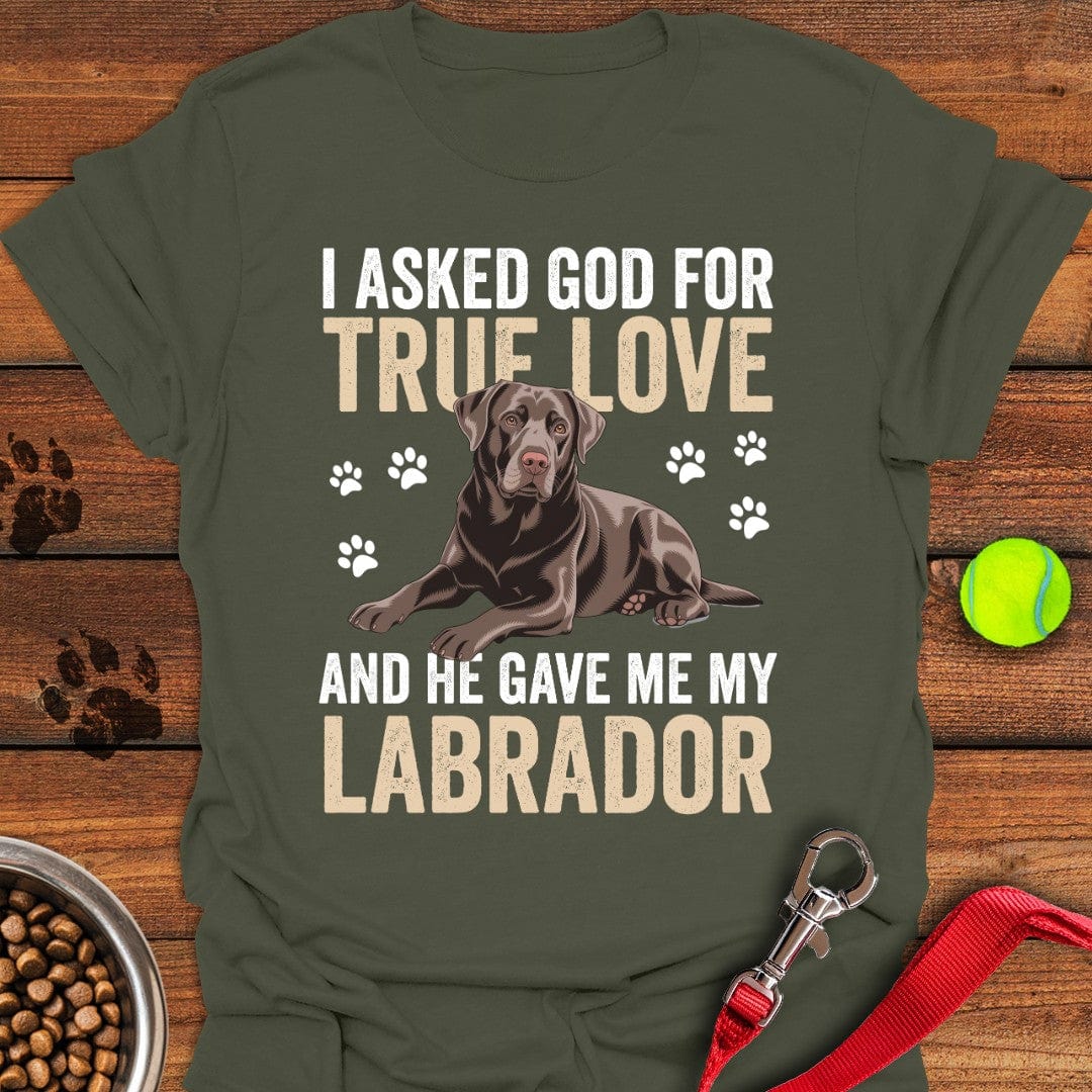 True Love Labrador T-Shirt Military Green