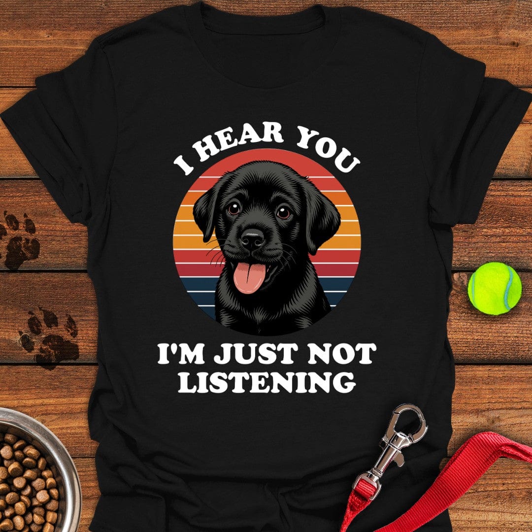 Funny Black Labrador Puppy T-Shirt Black