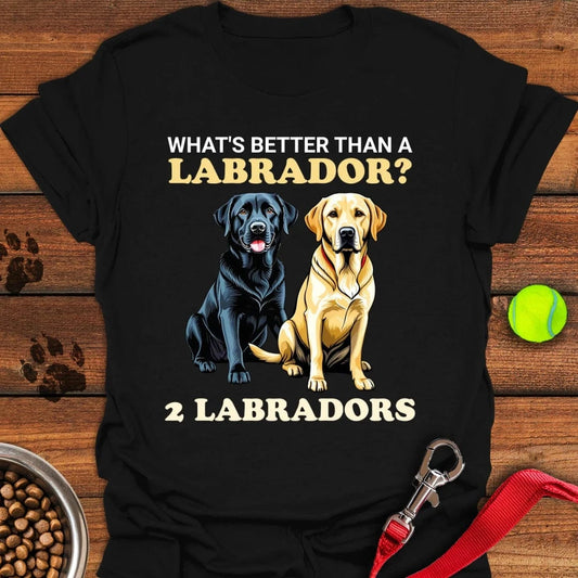 Funny Yellow & Black Lab T-Shirt Black