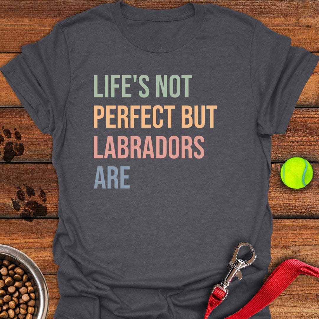 Life Is Not Perfect Labrador T-Shirt Dark Heather
