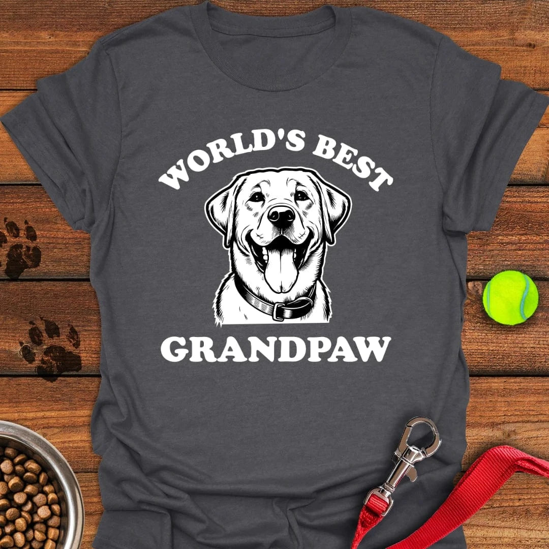 Best Grandpaw Lab T-Shirt Dark Heather