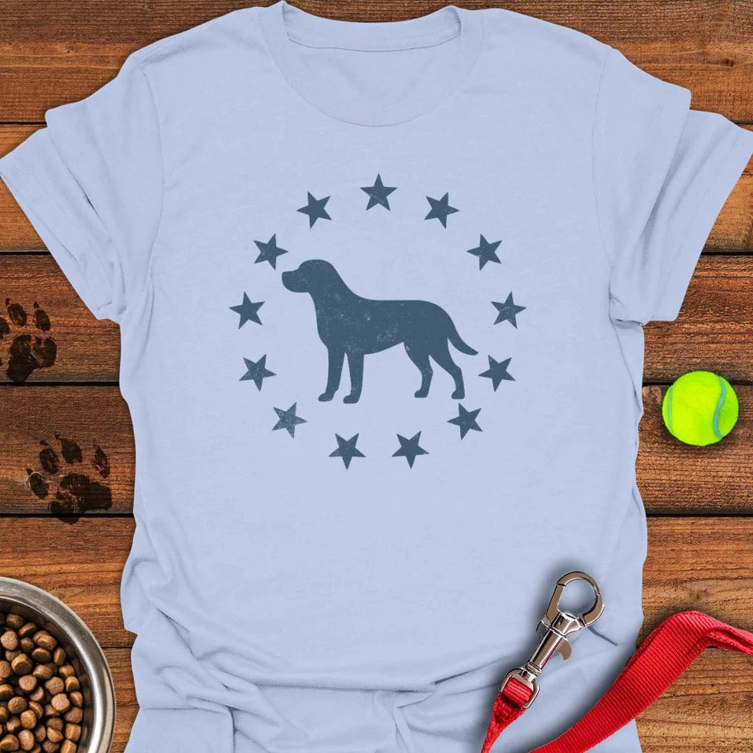 Labrador & Stars Light Blue