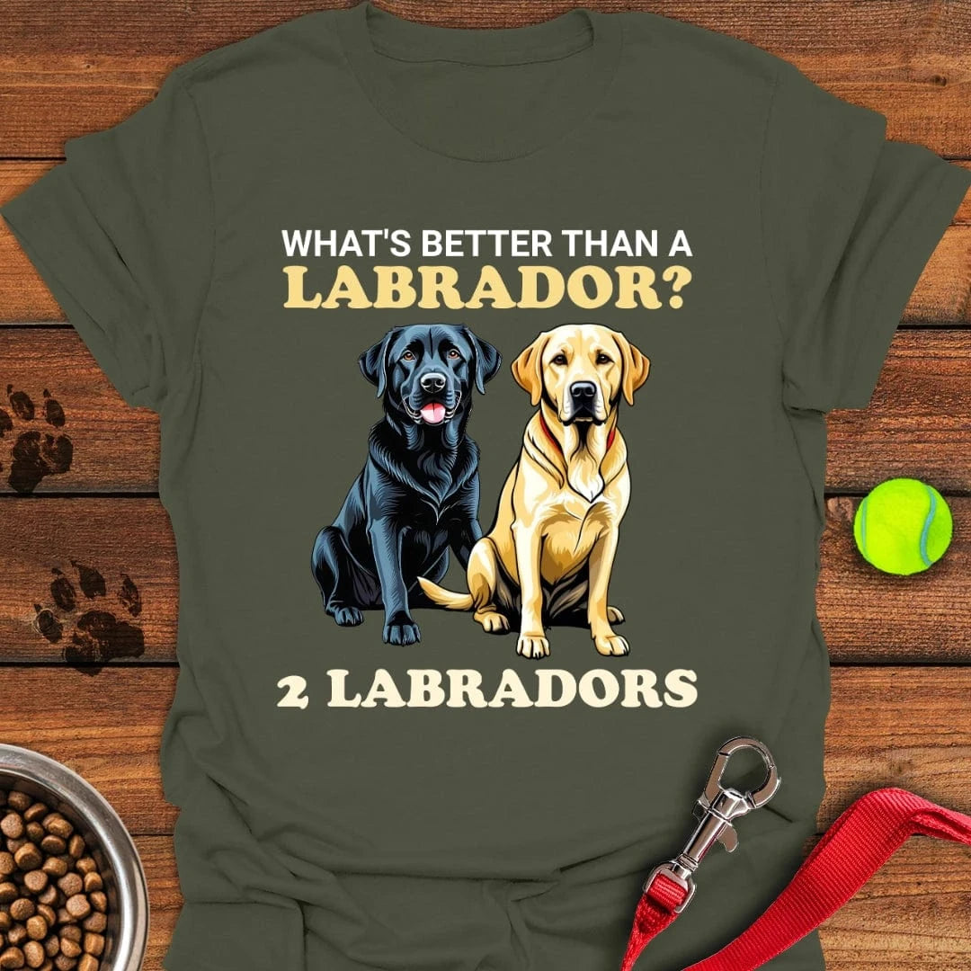 Funny Yellow & Black Lab T-Shirt