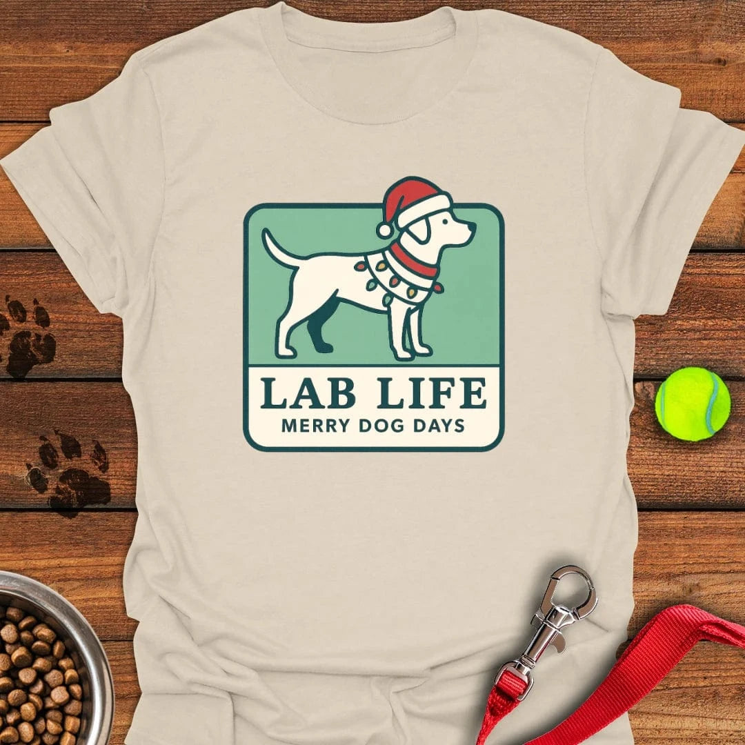 Labrador Christmas T-Shirt Natural
