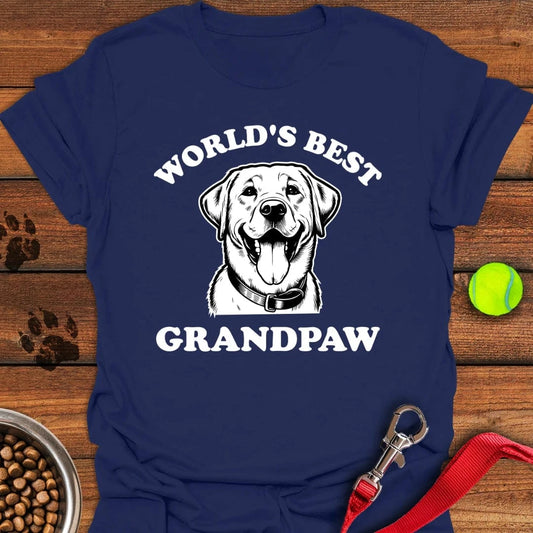 Best Grandpaw Lab T-Shirt Navy