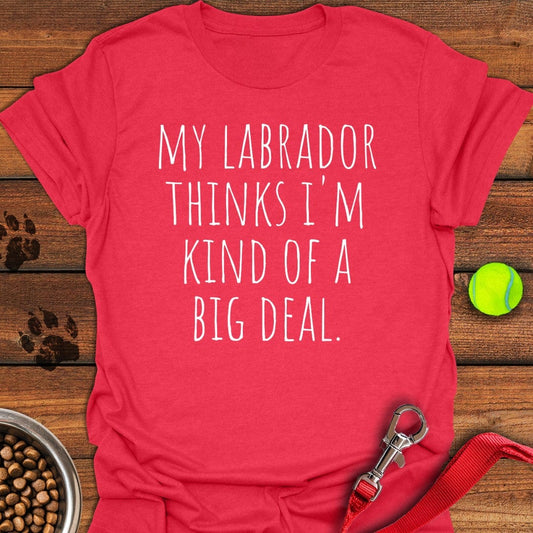 Labrador Big Deal T-Shirt Heather Red