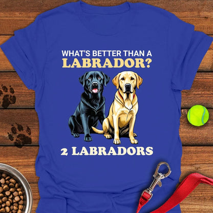 Funny Yellow & Black Lab T-Shirt Royal