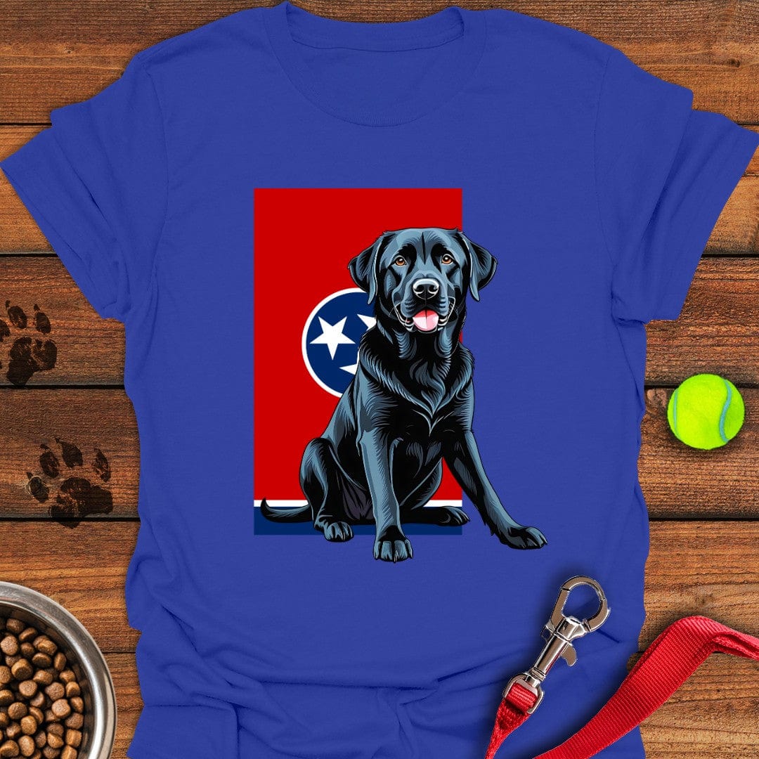 Black Labrador Tennessee Flag T-Shirt Royal