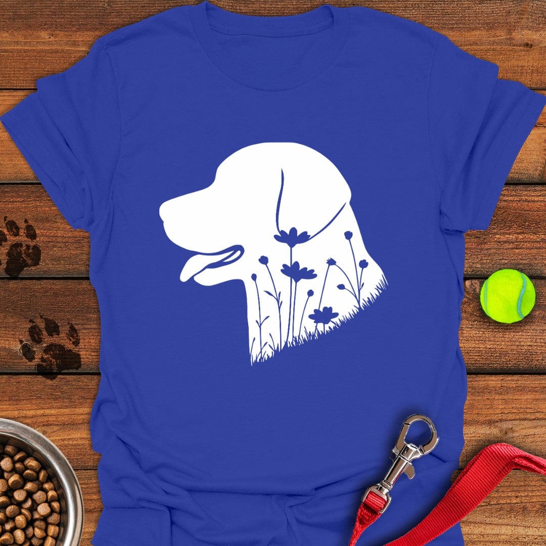 Labrador Flowers T-Shirt Royal