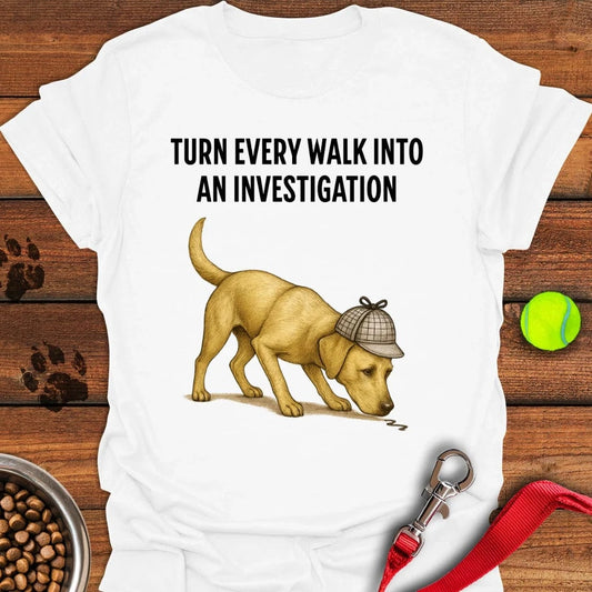 Yellow Labrador Detective T-Shirt White