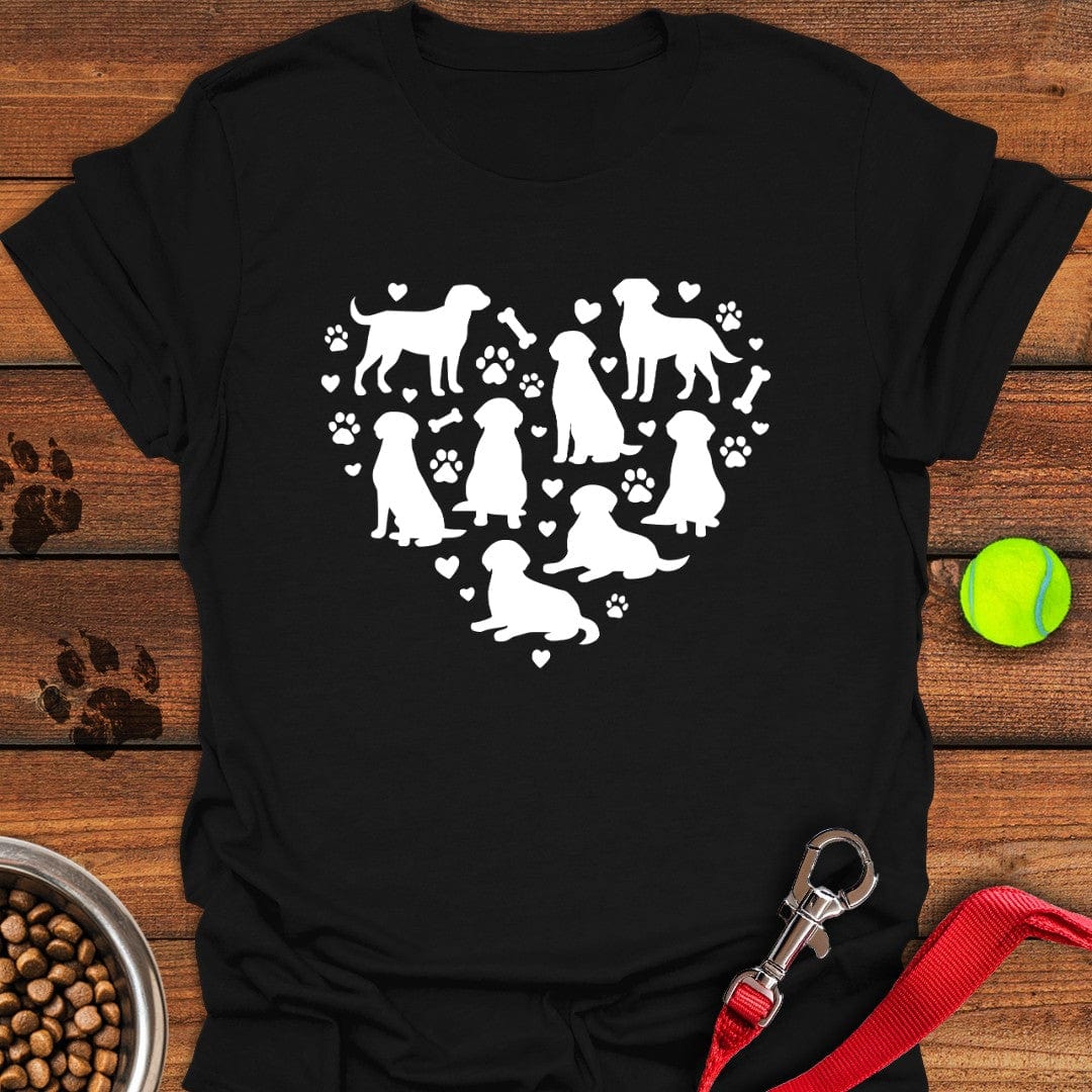Labrador Heart T-Shirt Black