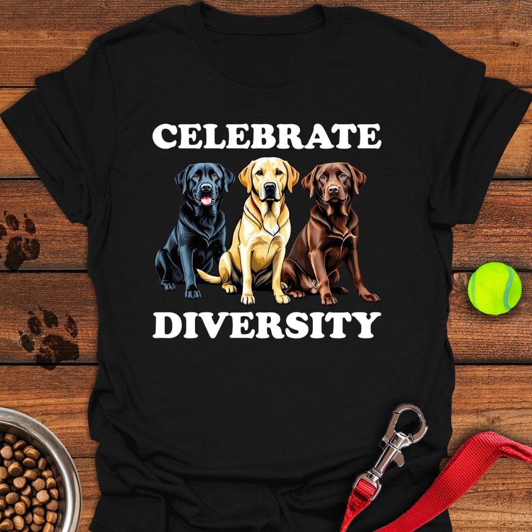 Celebrate Diversity Labrador T-Shirt Black