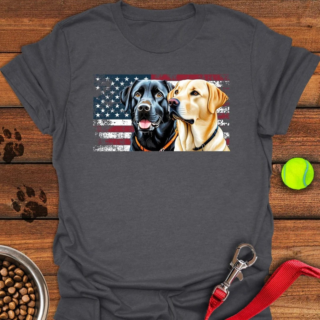 Black & Yellow Lab T-Shirt Dark Heather