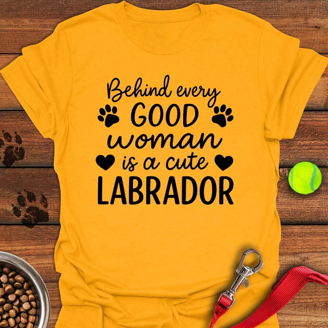 Woman and Labrador T-Shirt Gold