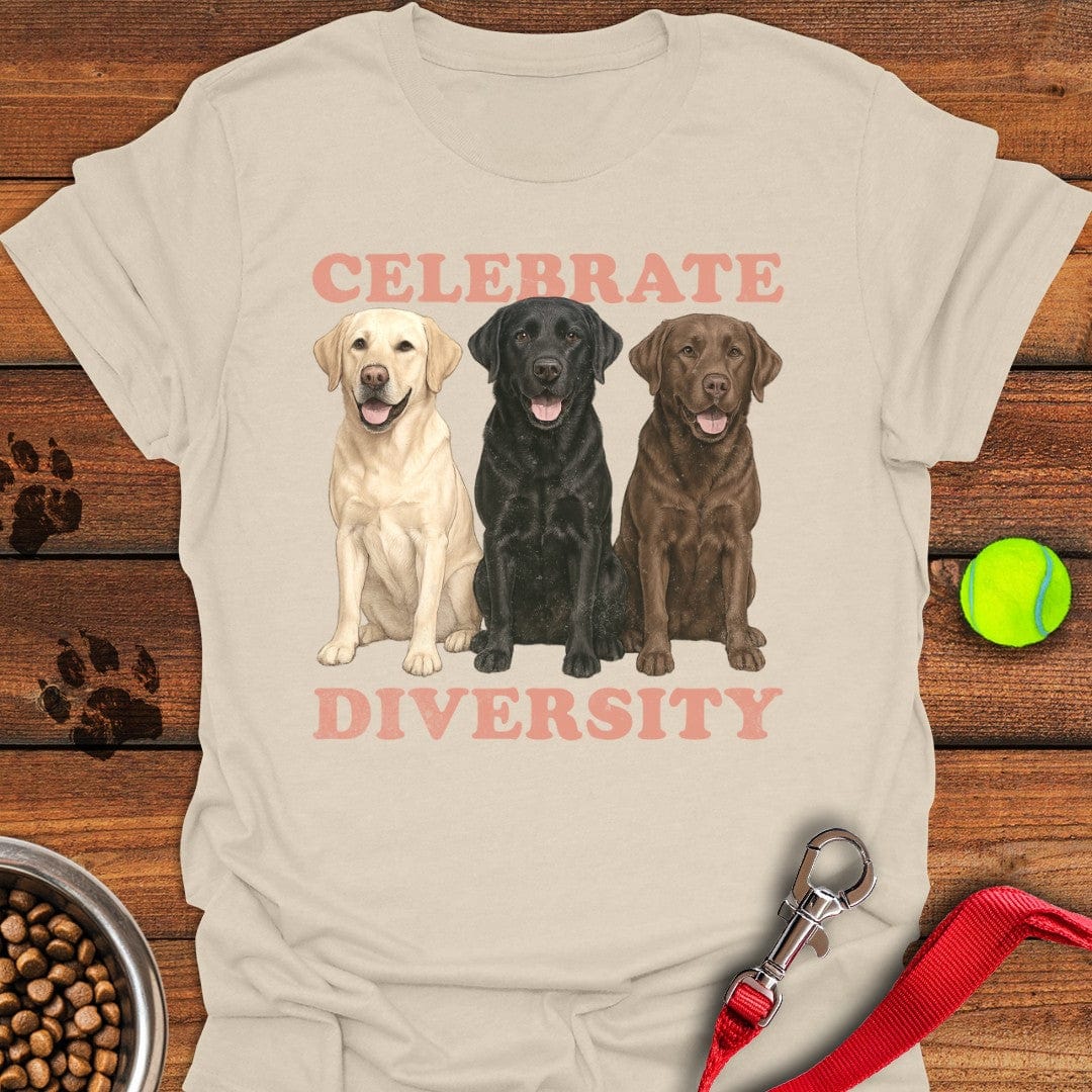 Celebrate Diversity Labrador T-Shirt Natural