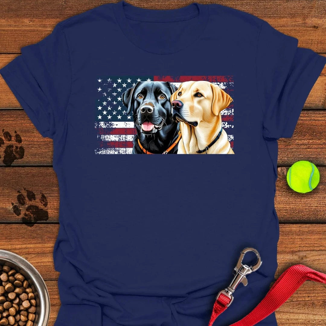 Black & Yellow Lab T-Shirt Navy
