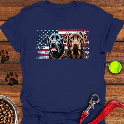 Chocolate & Black Labrador T-Shirt Royal