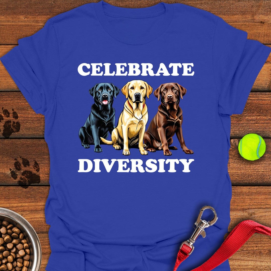 Celebrate Diversity Labrador T-Shirt Royal