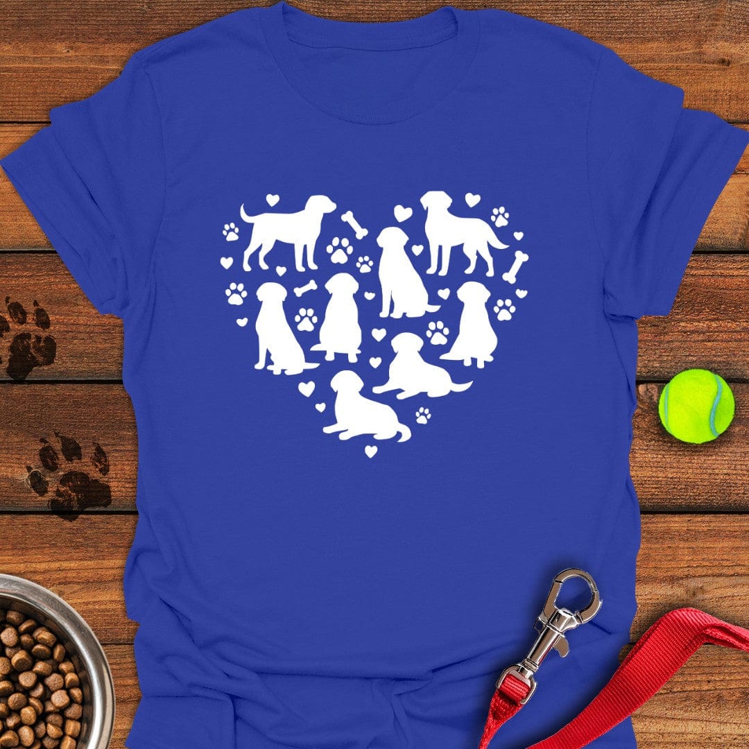 Labrador Heart T-Shirt Royal