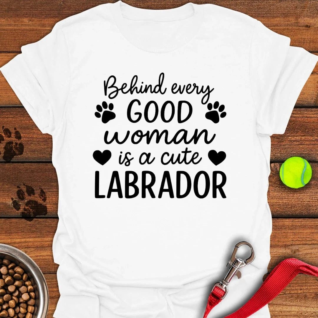 Woman and Labrador T-Shirt White