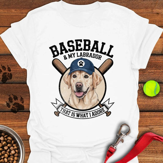 Baseball & My Labrador T-Shirt White