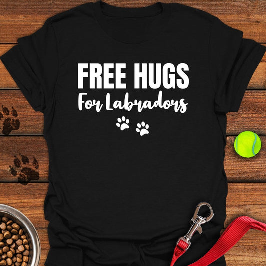 Free Labrador Hugs T-Shirt Black