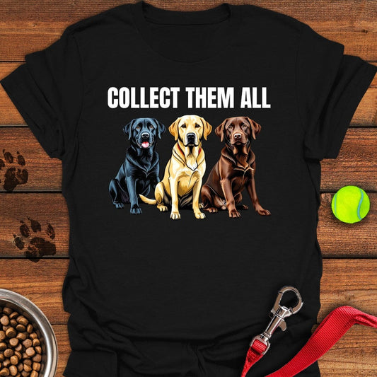 Collect Them All Labrador T-Shirt Black