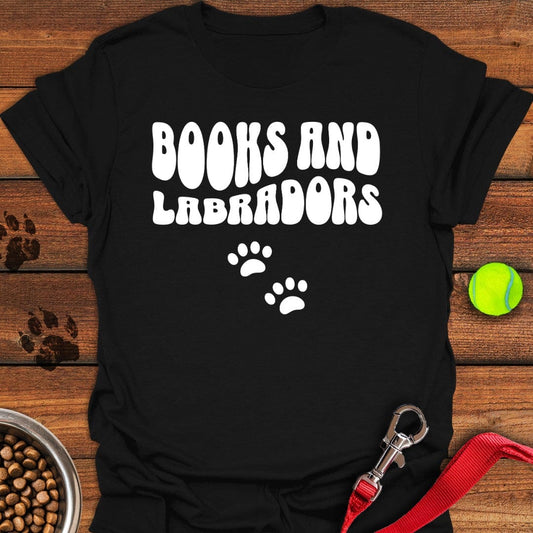 Books and Labradors T-Shirt Black