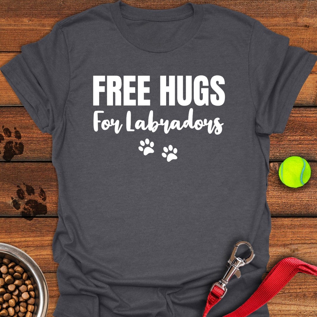 Free Labrador Hugs T-Shirt Dark Heather