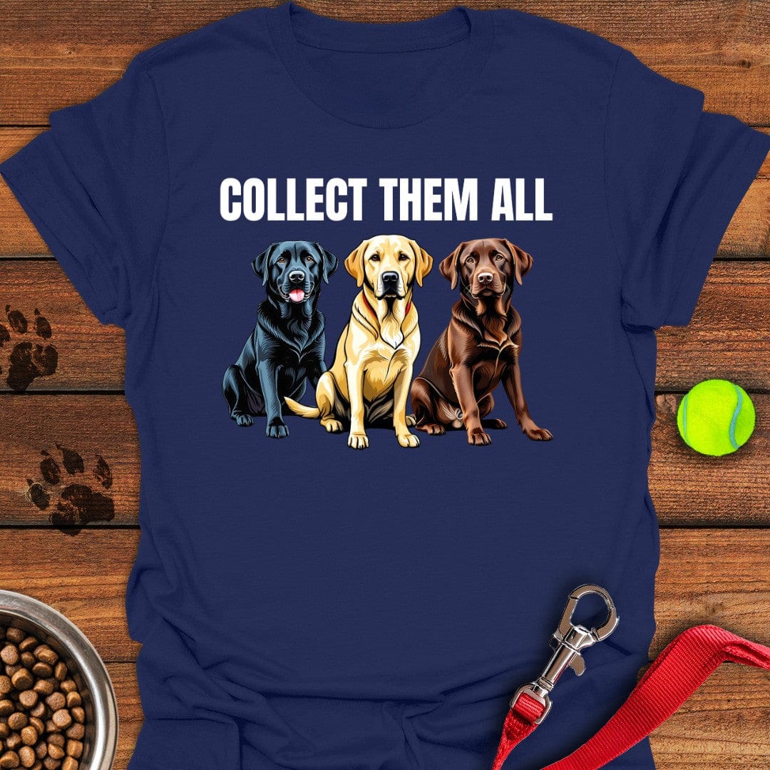Collect Them All Labrador T-Shirt Navy