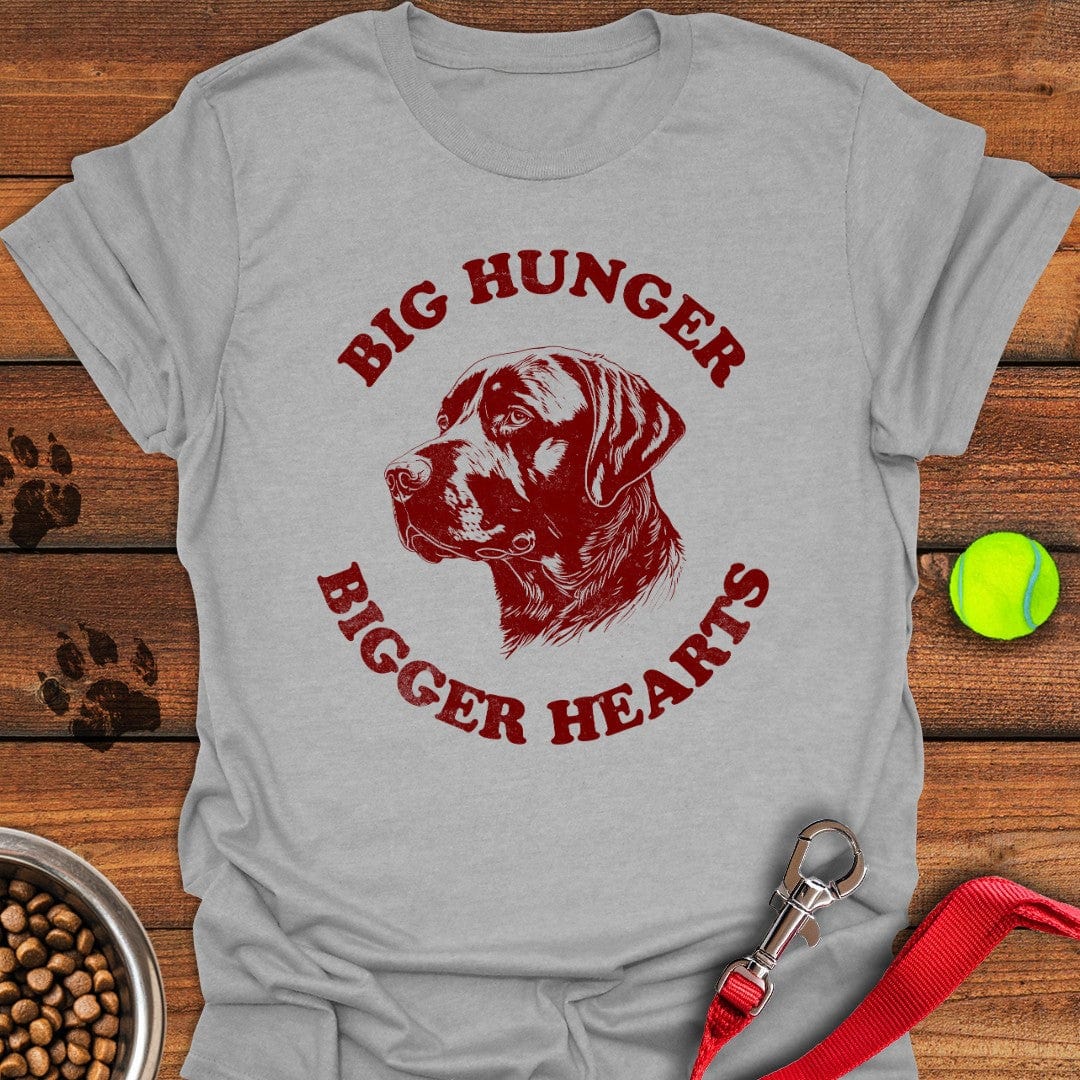 Big Hunger Bigger Hearts T-Shirt Sport Grey