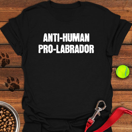 Anti Human Pro Labrador T-Shirt Black