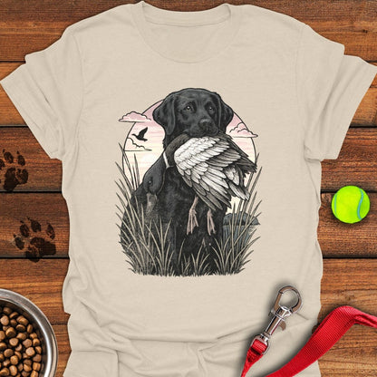 Black Labrador Hunting T-Shirt