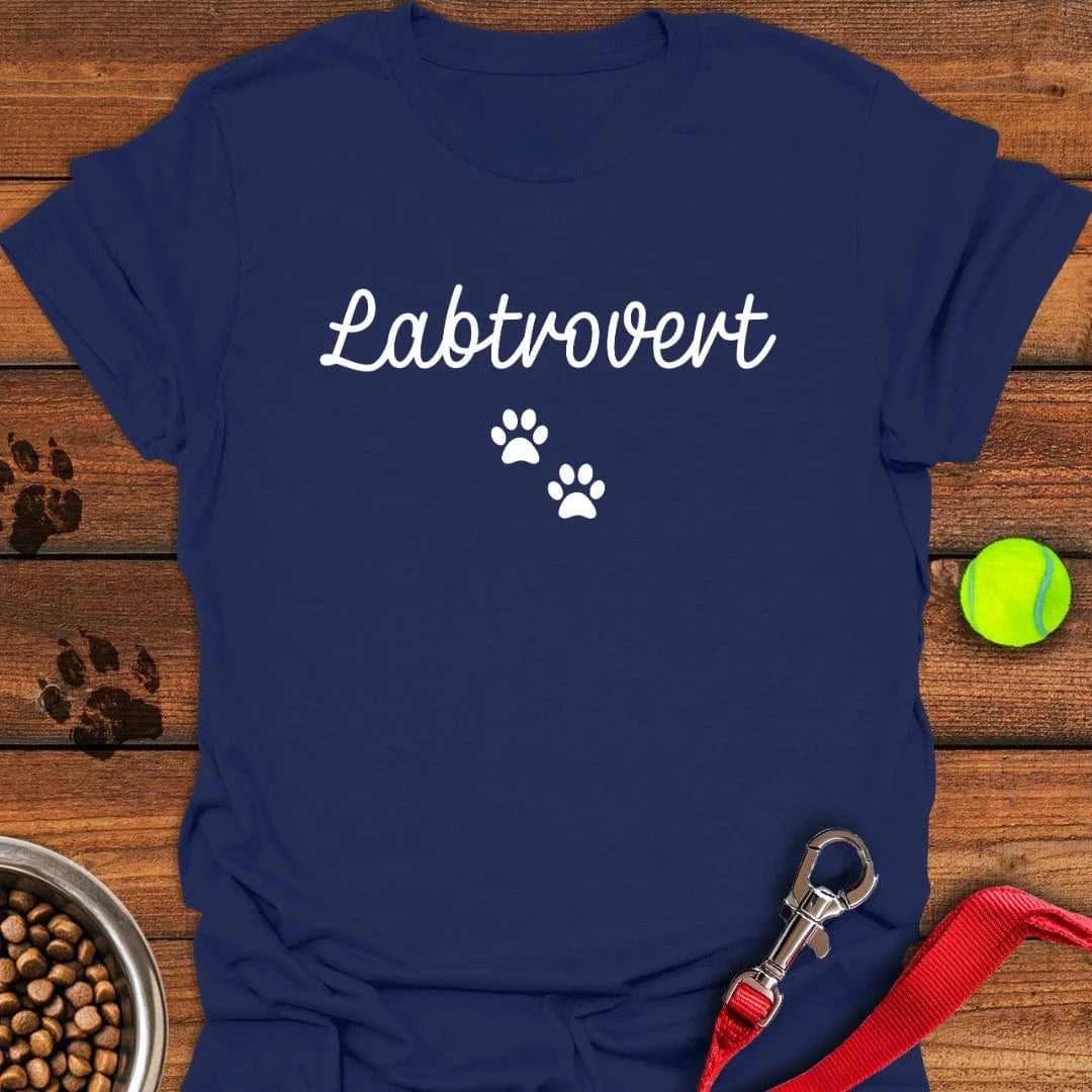 Labtrovert Labrador T-Shirt Navy