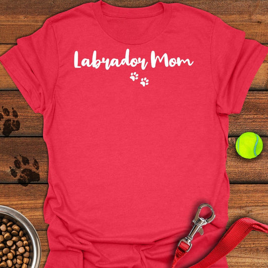 Labrador Mom T-Shirt Heather Red