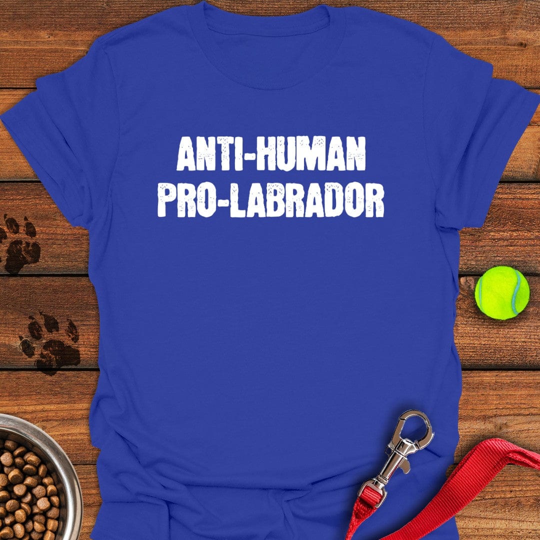 Anti Human Pro Labrador T-Shirt Royal