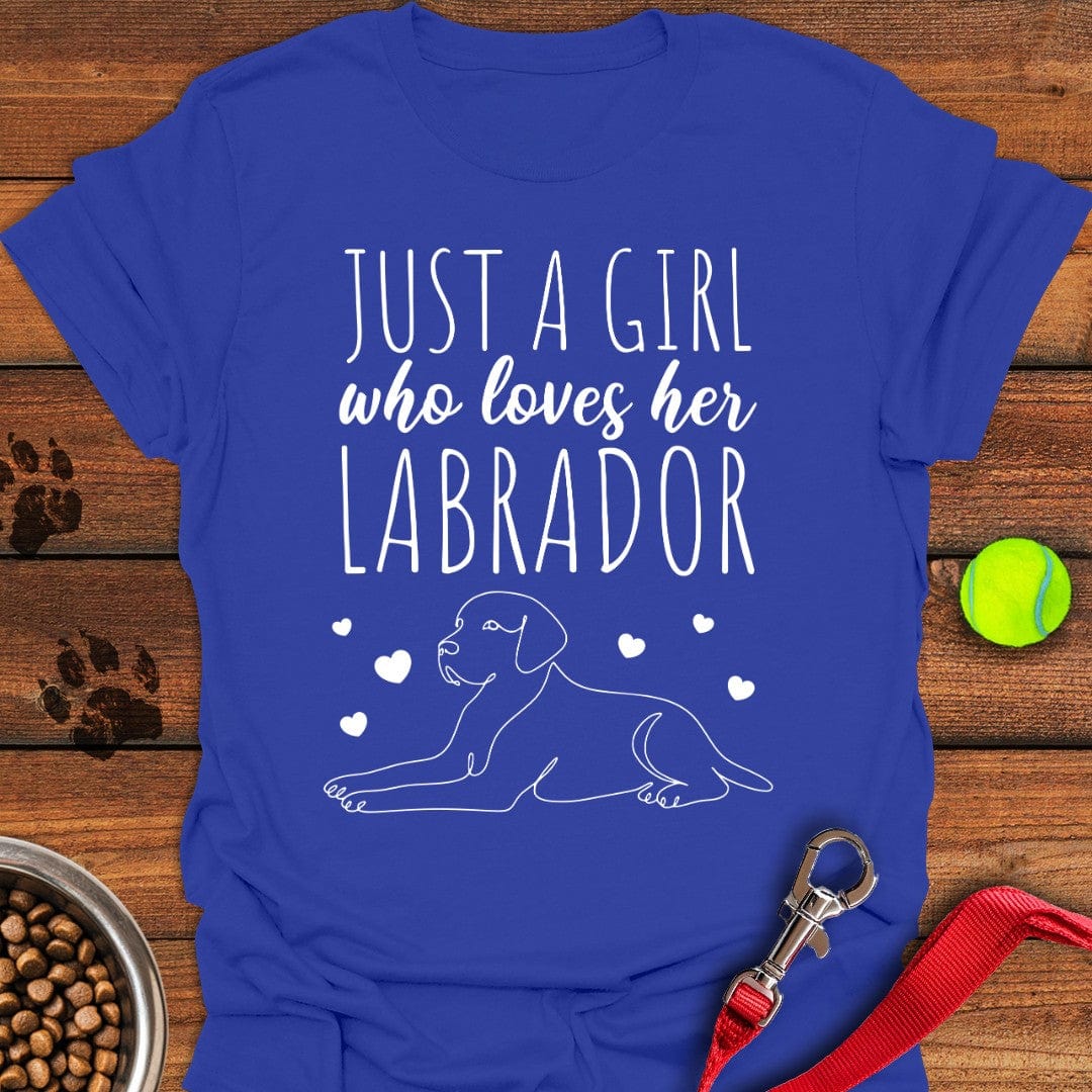 Just a Girl Who Loves Her Lab T-Shirt Royal